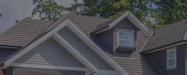 Close-up of roofing work in progress